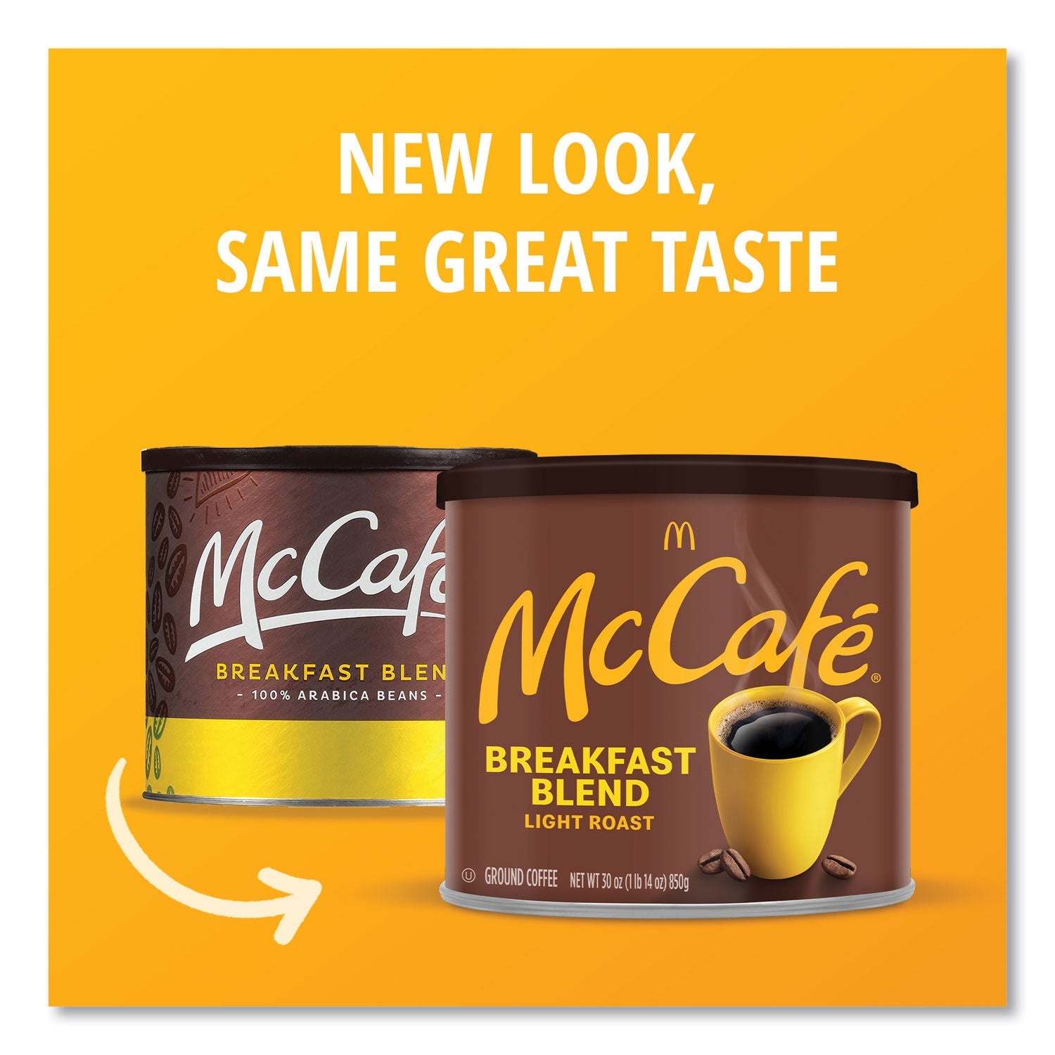 McCafe Ground Coffee, Breakfast Blend, 30 oz Can
